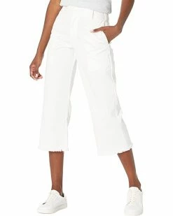 Dickies Juniors Work Crop Fray Hem Original Twill High-Rise Crop Fit | Pants