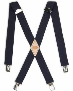 Dickies Men's 1 1/2 inch Solid Straight Clip Adjustable X Back Suspender | Suspenders & Braces
