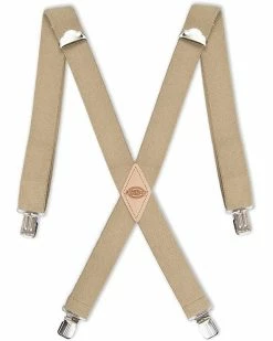 Dickies Men's 1 1/2 inch Solid Straight Clip Adjustable X Back Suspender | Suspenders & Braces