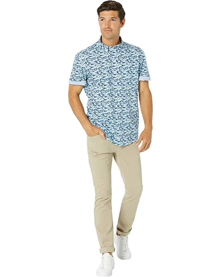 Johnston & Murphy Printed Cotton Short Sleeve Shirt | Shirts & Tops - Image 4