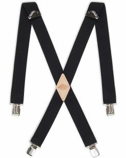 Dickies Men's 1 1/2 inch Solid Straight Clip Adjustable X Back Suspender | Suspenders & Braces