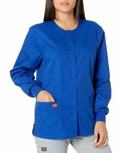 Dickies Women's EDS Signature Scrubs Missy Fit Snap Front Warm-up Jacket | Coats & Outerwear