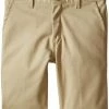Dickies Khaki Boys' Slim Fit Stretch Flat Front Short | Shorts