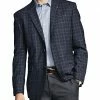 Johnston & Murphy Wool Windowpane Plaid Blazer | Coats & Outerwear
