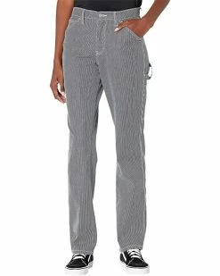 Dickies Juniors Carpenter Pants Railroad Stripe Relaxed Fit