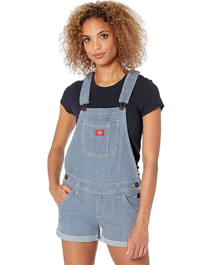 Dickies Juniors Roll Hem Hickory Stripe Shortall Straight Fit | Shorts