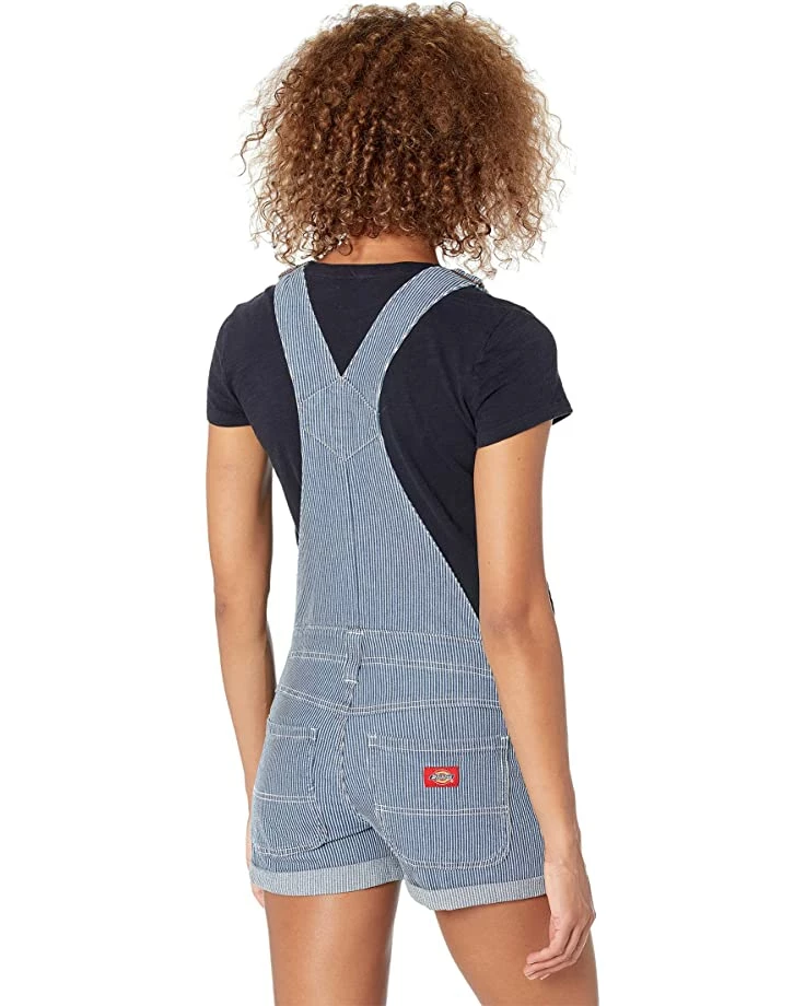 Dickies Juniors Roll Hem Hickory Stripe Shortall Straight Fit | Shorts - Image 2