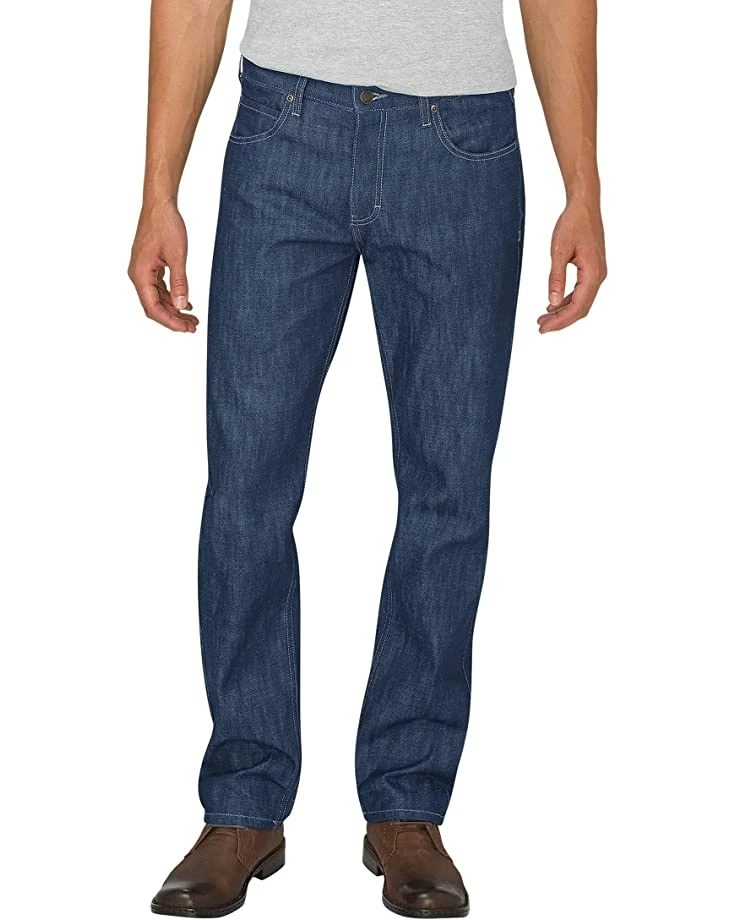 Dickies Men's X-Series Button Fly Regular Fit Straight Leg 5-Pocket Denim Jean | Jeans