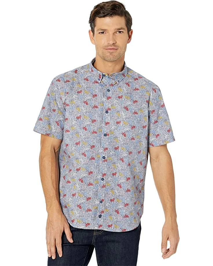 Johnston & Murphy Printed Cotton Short Sleeve Shirt | Shirts & Tops - Image 5