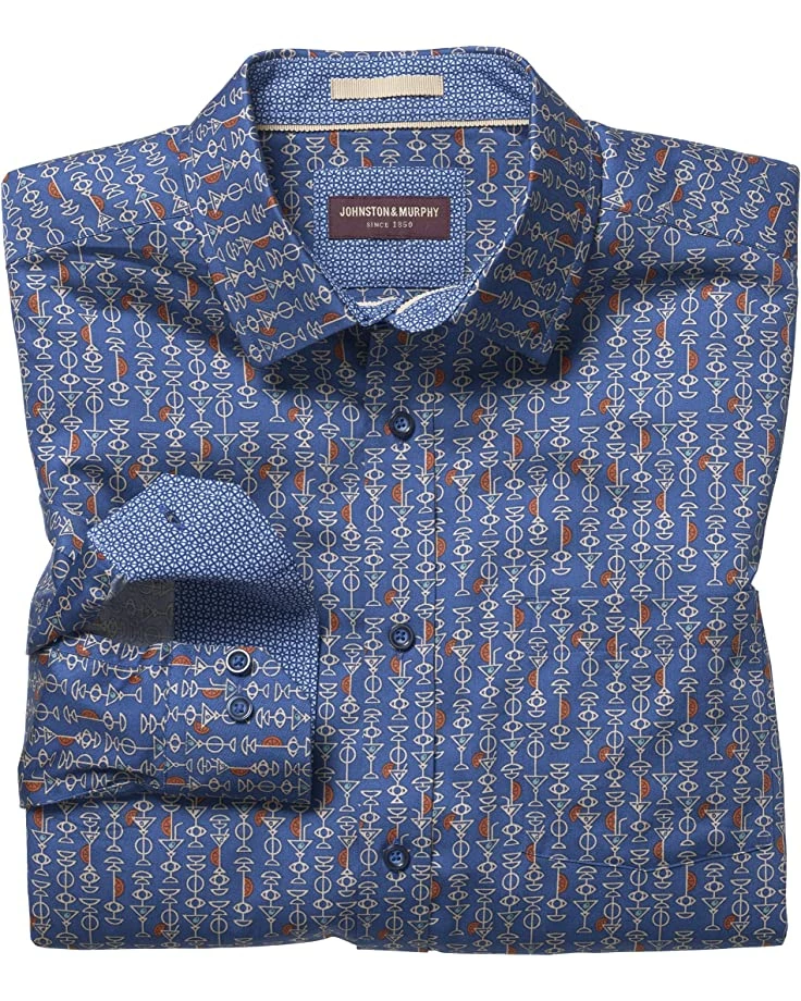 Johnston & Murphy Printed Cotton Shirt | Shirts & Tops - Image 4